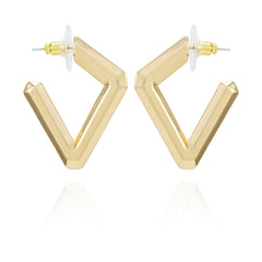 Diamond Shaped Hoop Earrings
