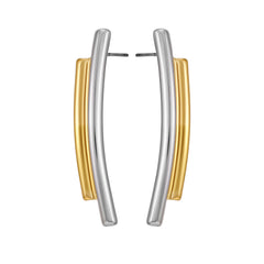 Two Tone Linear Earrings