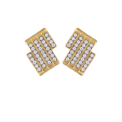 Crystal Bar Stud Earrings