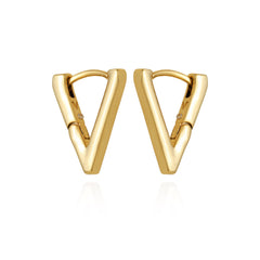 V-Hinge Huggie Earrings