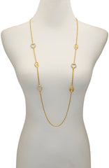 Signature Mixed Link Pavé Long Necklace