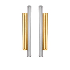 Two Tone Linear Earrings