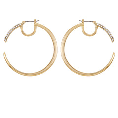 Crystal Pavé Large Hoop Earrings