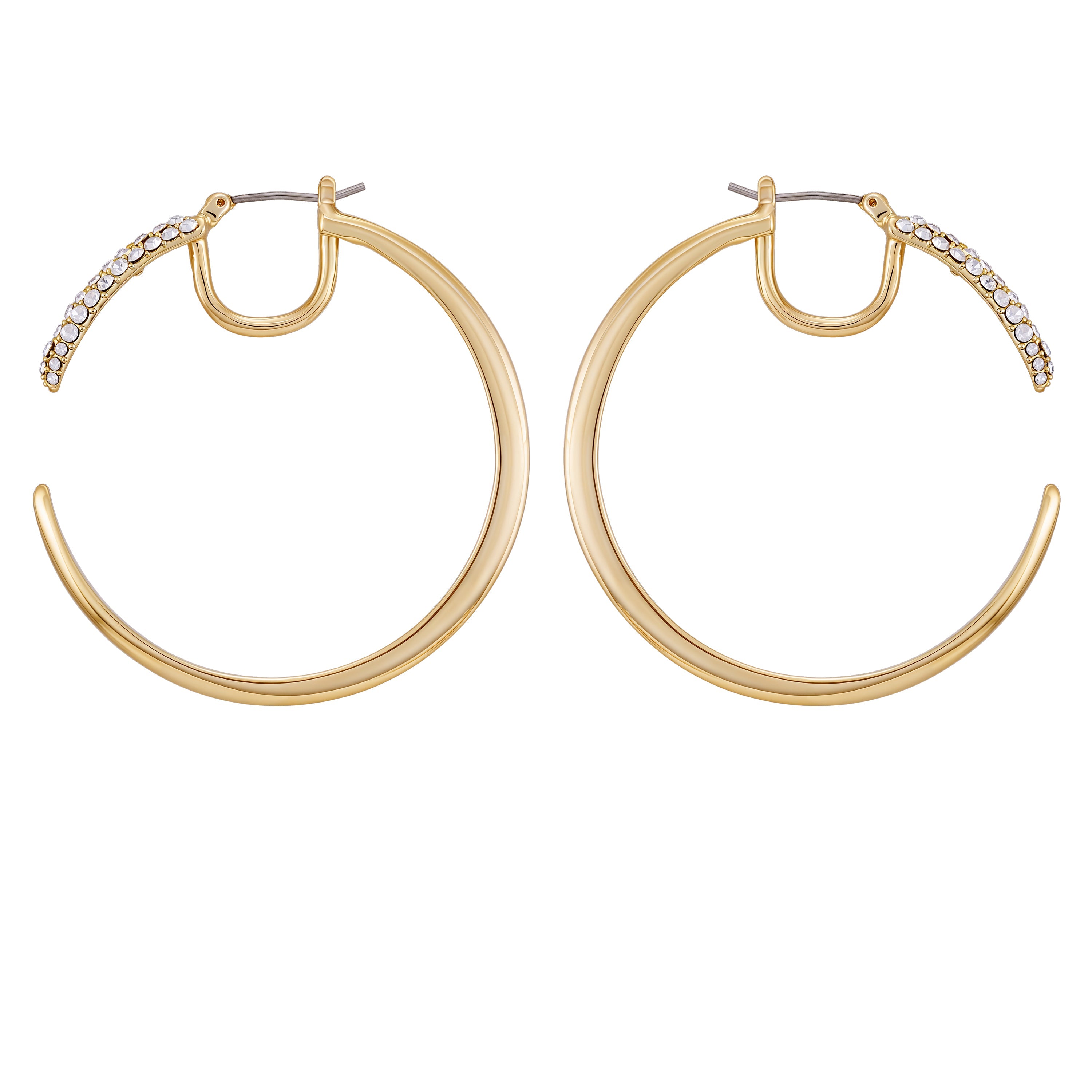 Crystal Pavé Large Hoop Earrings