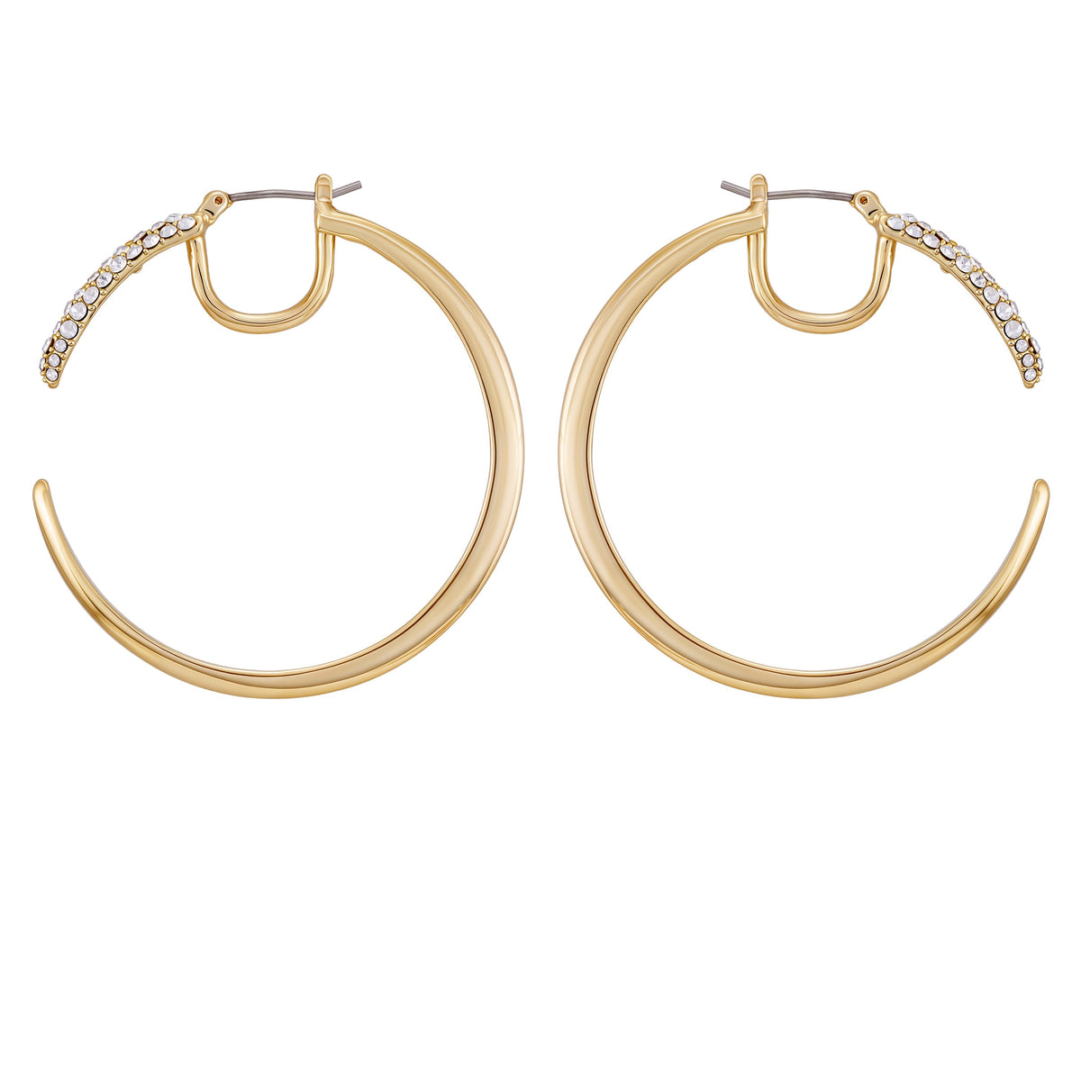 Crystal Pavé Large Hoop Earrings