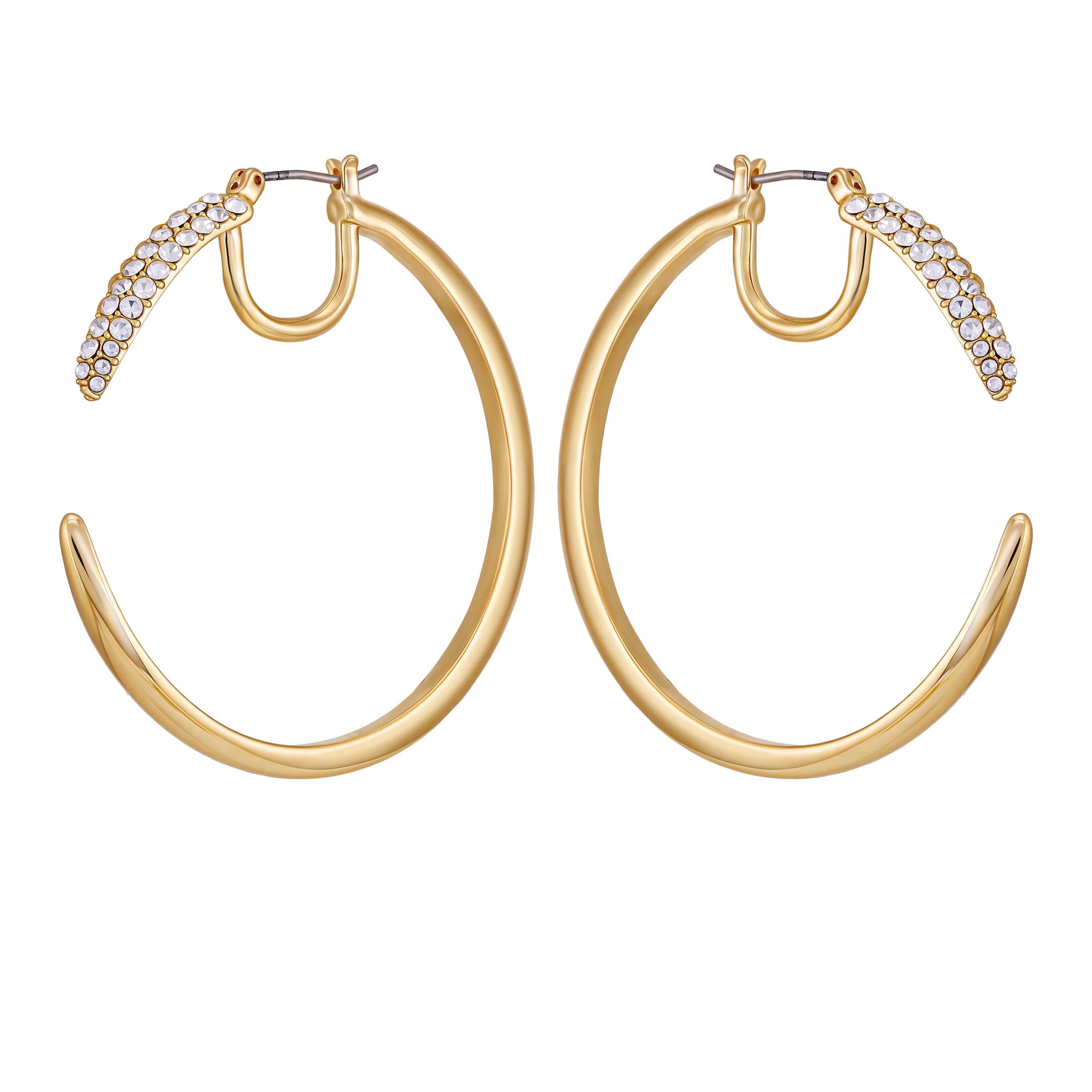 Crystal Pavé Large Hoop Earrings