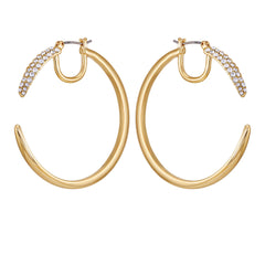Crystal Pavé Large Hoop Earrings