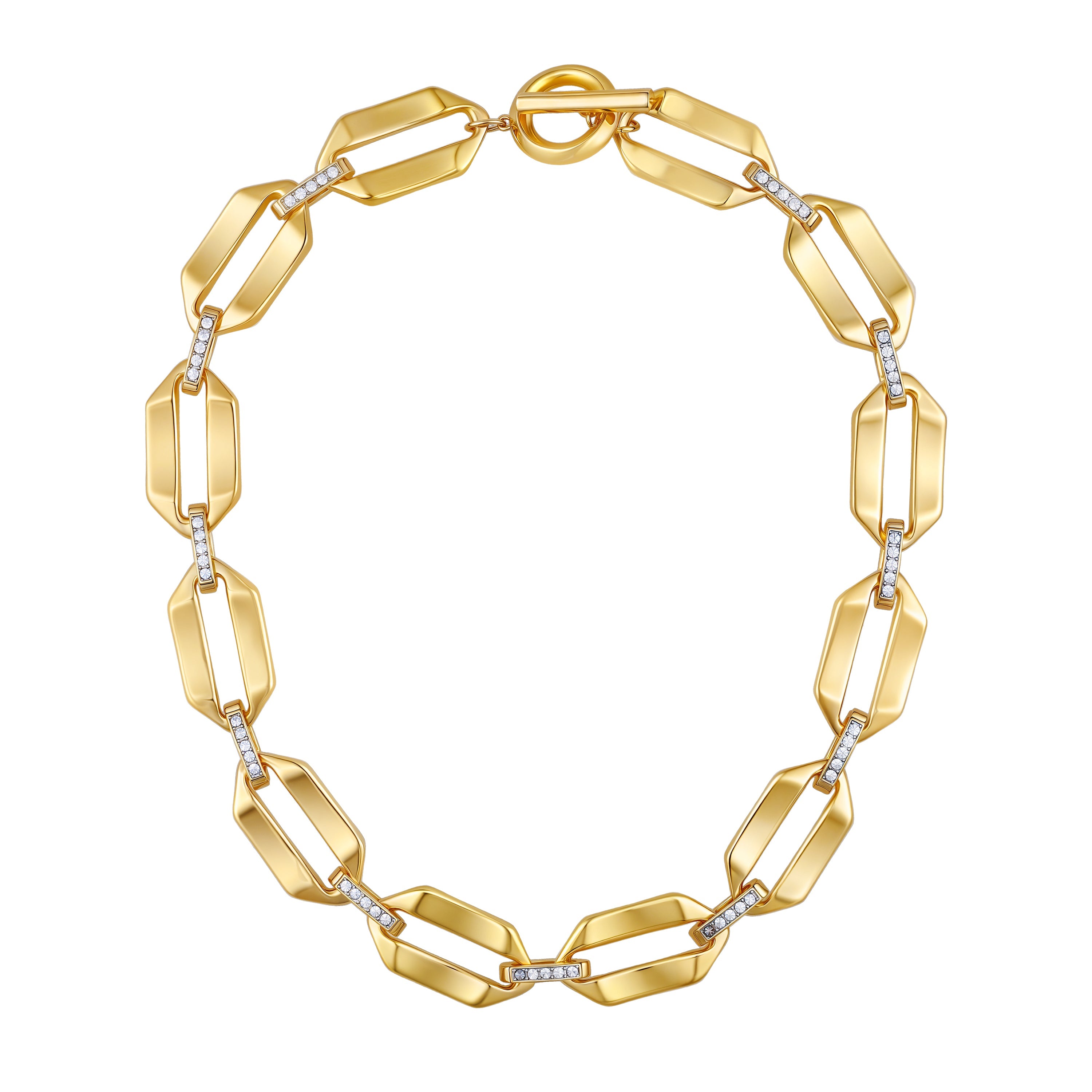 Statement Goldtone Link Necklace