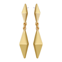 Geometric Goldtone Drop Earrings