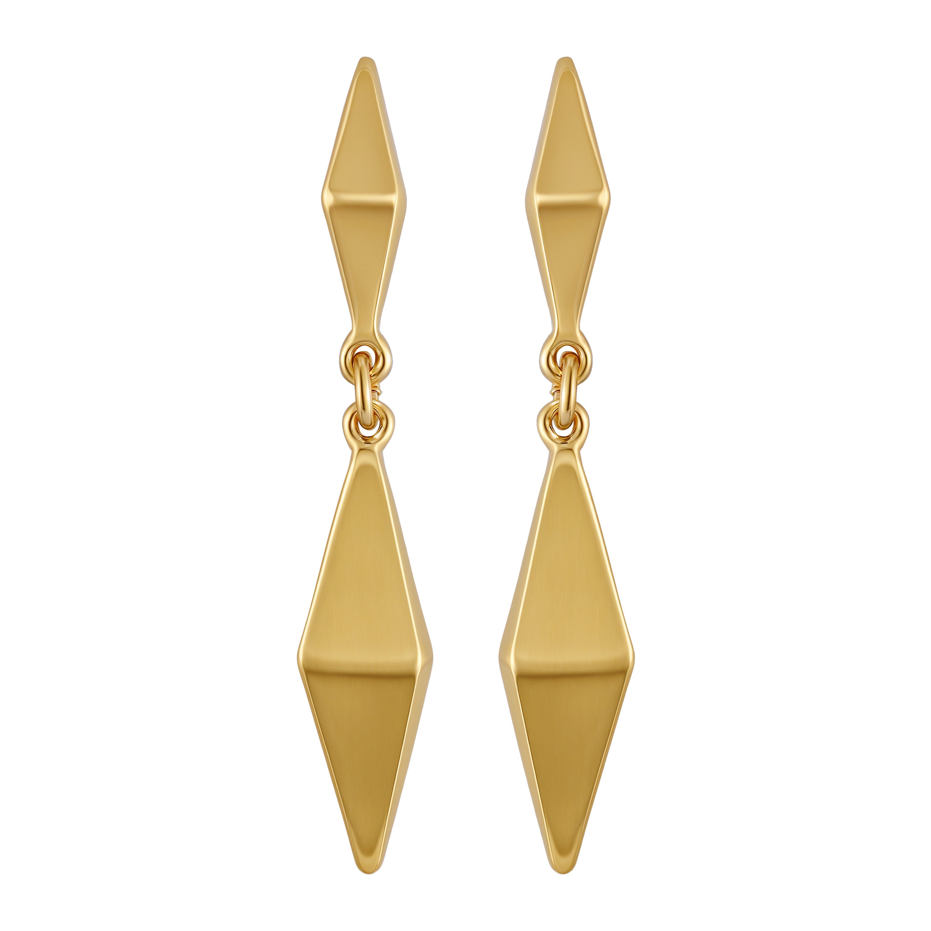 Geometric Goldtone Drop Earrings