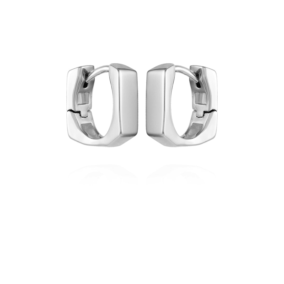 Rectangle Huggie Hoop Earrings
